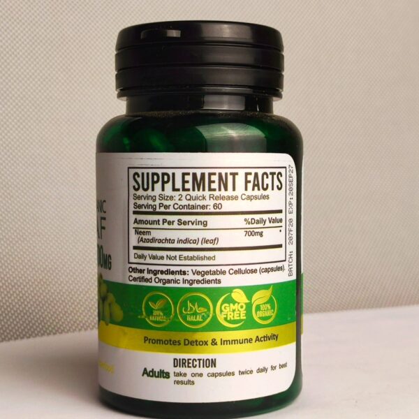 Al Jannat Organics Neem Herbal Capsules – Natural Wellness in Every Dose